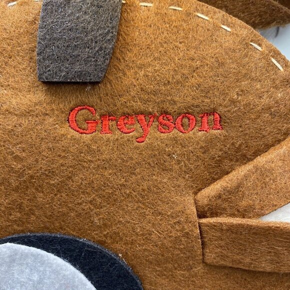 Pottery Barn Kids Rudolph the Red Nosed Reindeer Chair Backer Felt Greyson - Picture 3 of 12